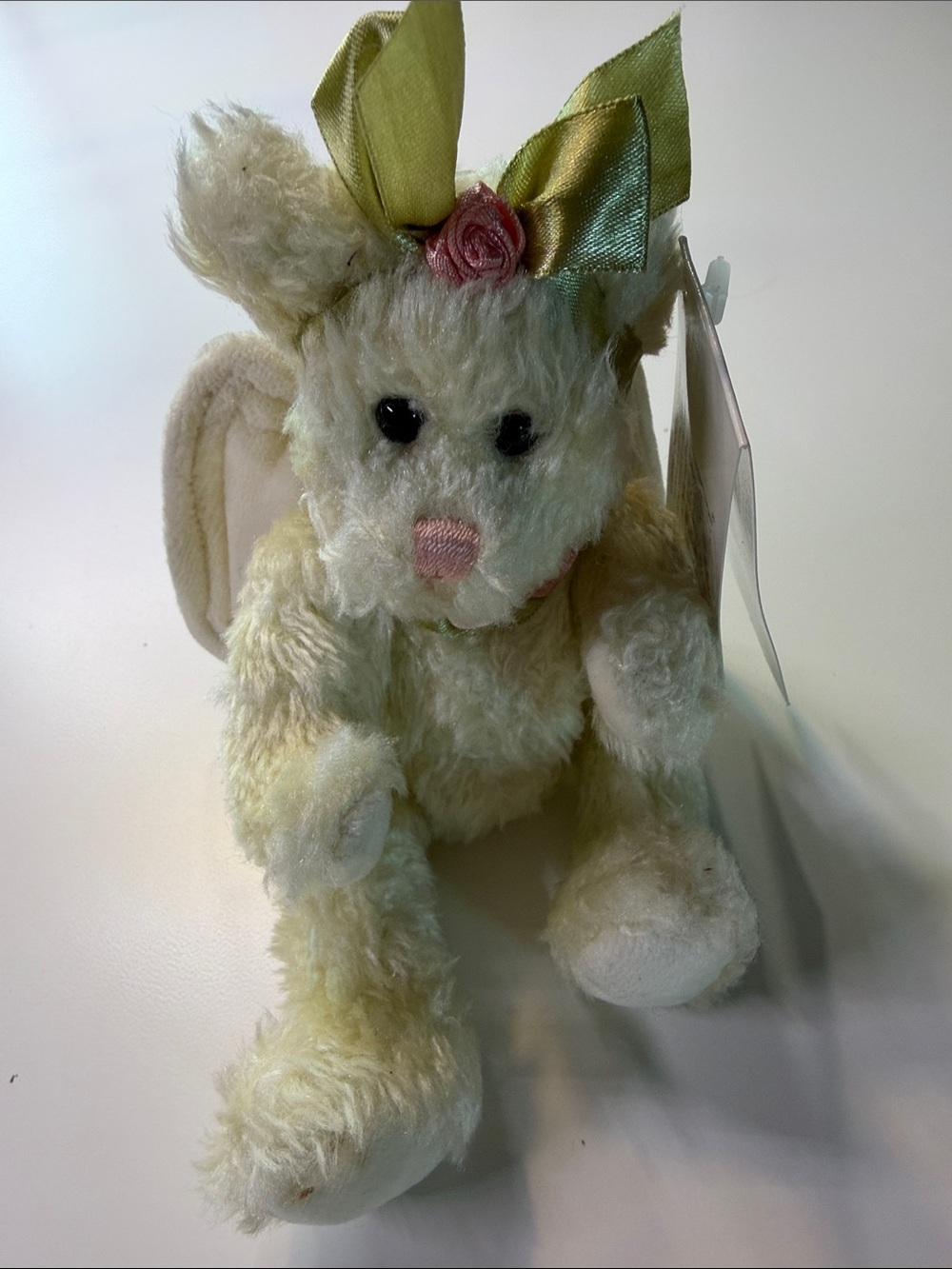 PBC International Tag Alongs Stuffed Angel Bear Ornament